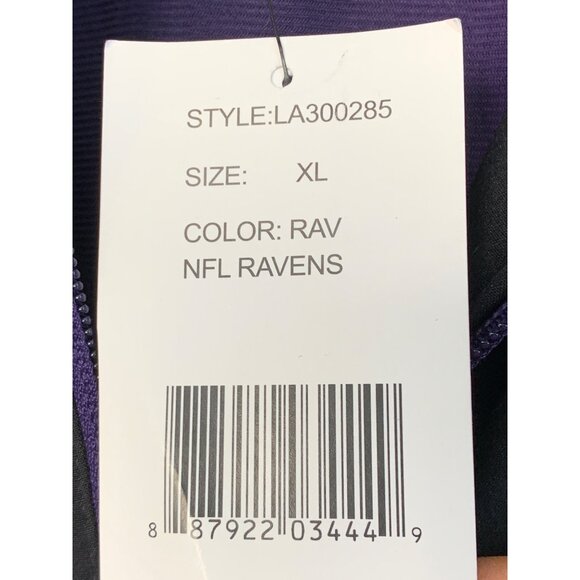Baltimore Ravens Spelled Out NFL Jacket XL Black & Purple Polyester NWT 7226 - Picture 9 of 11